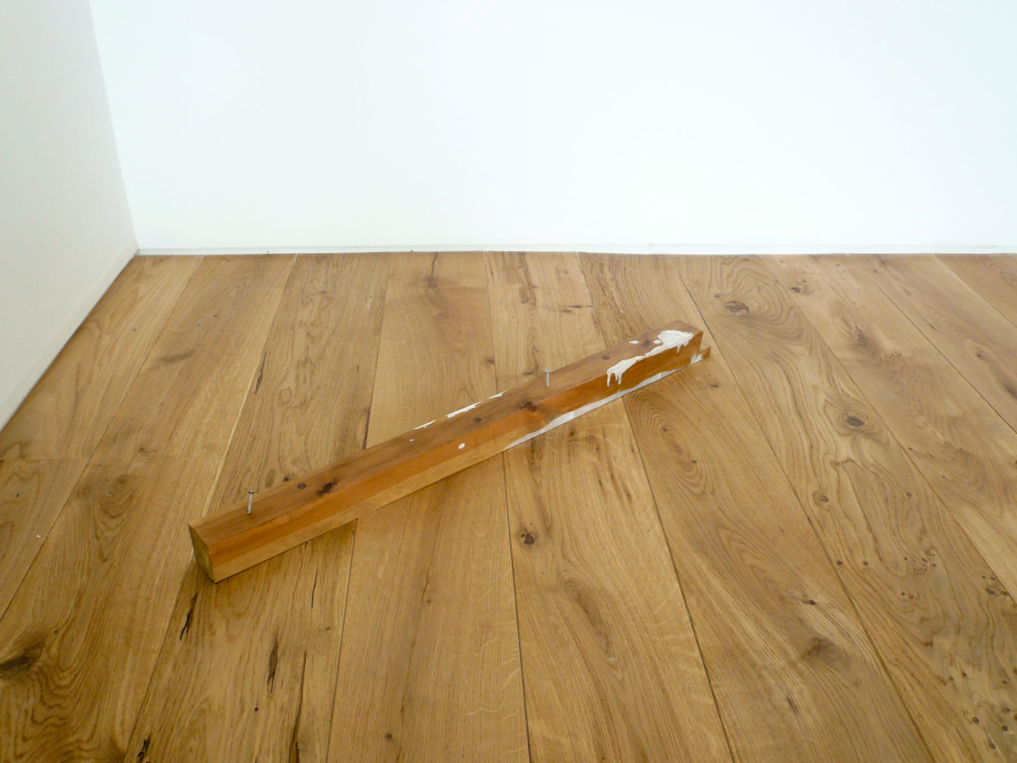 Falls from Grace 2008 wooden block, mother of pearl, 18 carat white gold, diamond, amber, smoky topaz